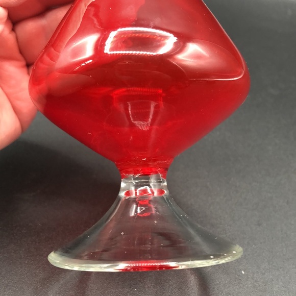 Vintage 8.25" Red Footed Pitcher Decanter - Picture 9 of 10